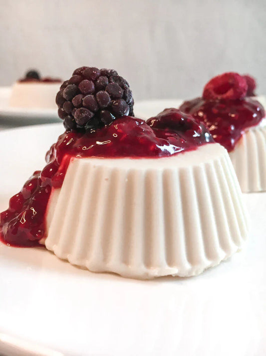 Panna cotta de chocolate blanco