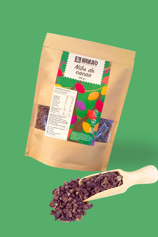 Empaque de nibs de cacao ecuatoriano 200 gramos