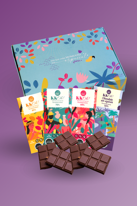 Regalo por el día del padre 4 barras de chocolate veganas