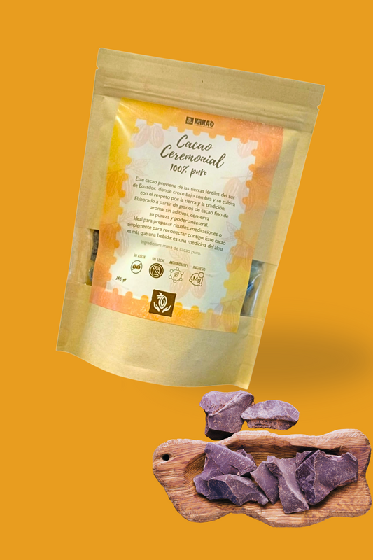 Masa de Cacao 100%-Cacao Ceremonial de Origen 250 gr