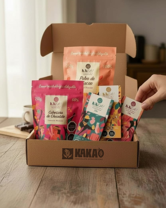 Pack para disfrutar de chocolate ecuatoriano 250gr