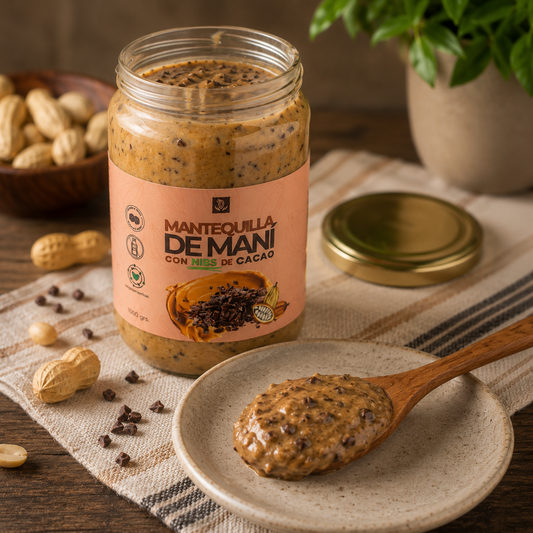 Mantequilla de maní con nibs de cacao 1000 gr