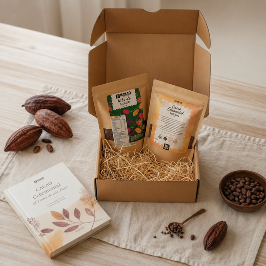 Pack de cacao ceremonial y nibs de cacao ecuatoriano