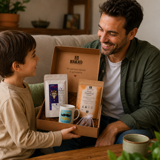 Regalo día del Padre: café de especialidad, cacao ceremonial & taza + regalo