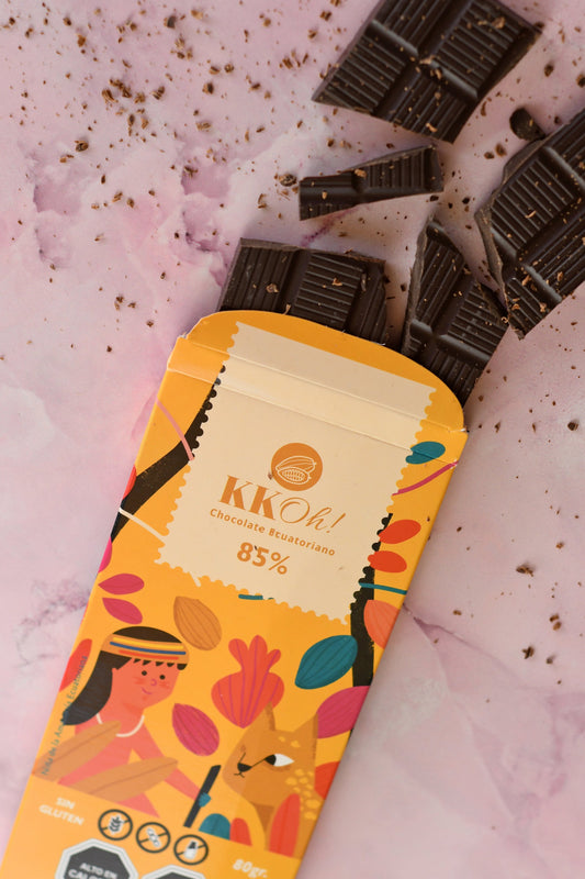 Barra de chocolate amargo 85%