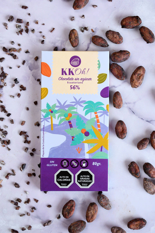 Barra de chocolate 56% sin azúcar