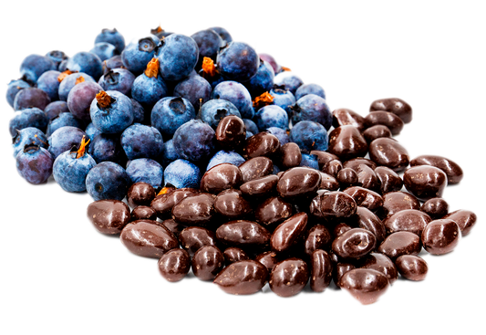 Regalo por el día del amor de 4 frutos bañados en chocolate