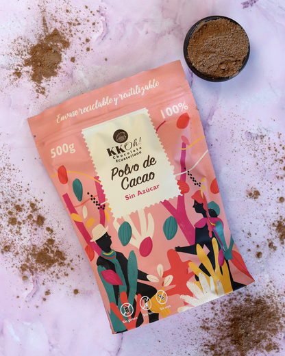 SUPER PACK DE CHOCOLATE: CACAO EN POLVO + CHIPS DE CHOCOLATE + 3 BARRAS