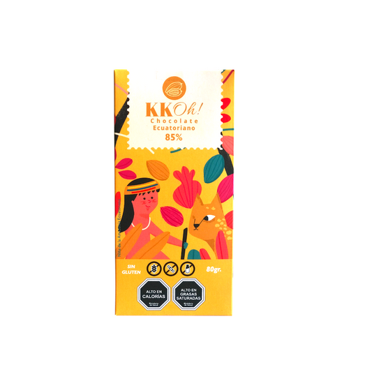 Barra de chocolate amargo 85%