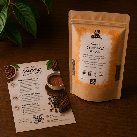 Pack Ceremonial: Cacao ceremonia, taza, espumador y granos de cacao