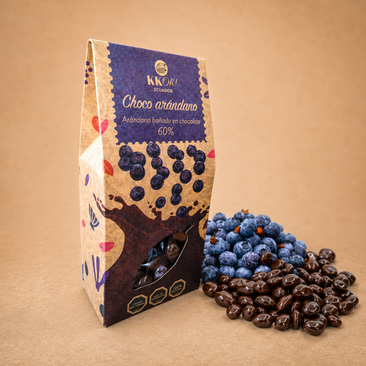 Arándanos bañados en chocolate 60%