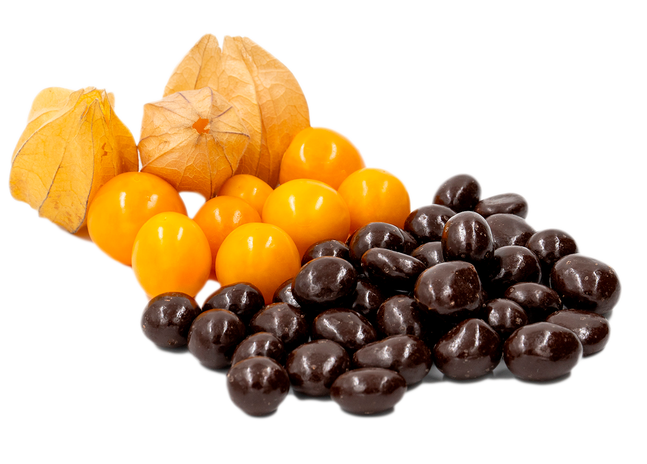 Golden berry bañada en chocolate del pack de regalo