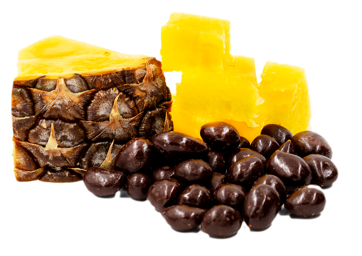 Piña bañada en chocolate del pack de regalo